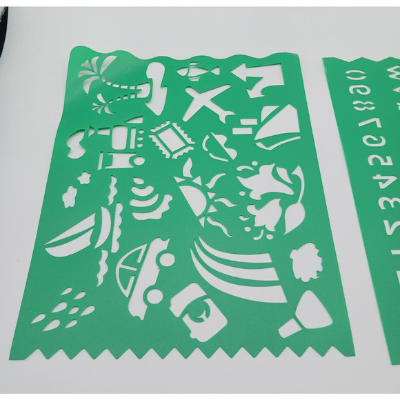 Lot of Scrapbooking Paper Crafting Plastic Stencils Shapes Letters Baby - Picture 12 of 16